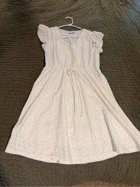 Gilli White Eyelet Mini Dress